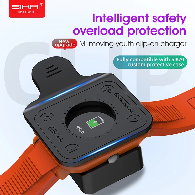 Зарядное устройство для часов SIKAI с зажимом для Amazfit Bip BIT PACE Lite, Молодежные часы, usb зарядная док-станция для Xiaomi Amazfit Smart Watch