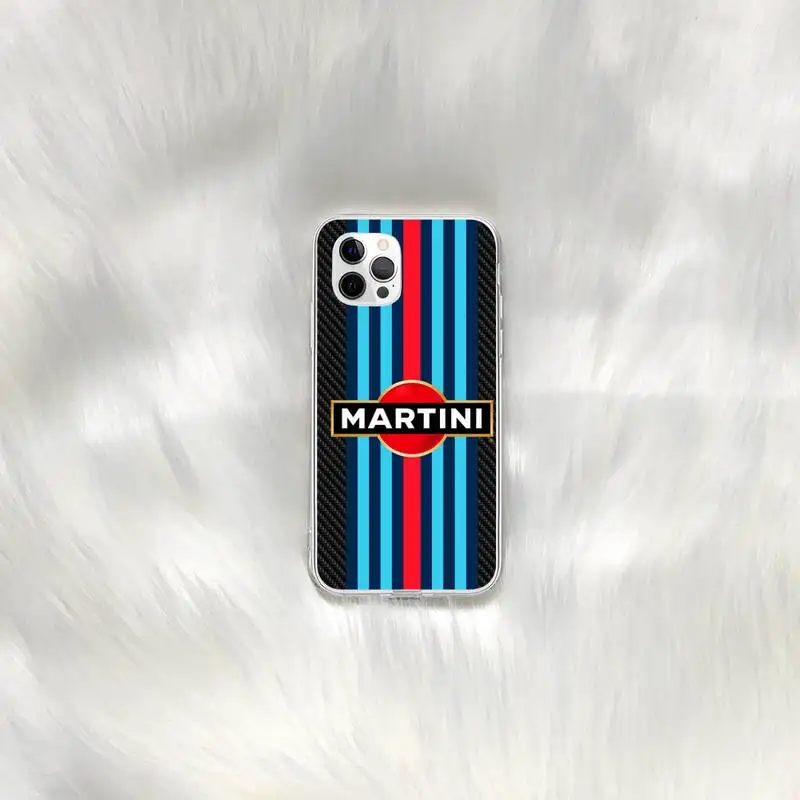 

Martini Racing Phone Case for iphone 6s 7 8plus xr xs max 11 12 pro max mini clear cover