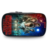 stranger things cute pencil case high capacity school supplies cosmetic children kids cartoon stationery cases storage bag