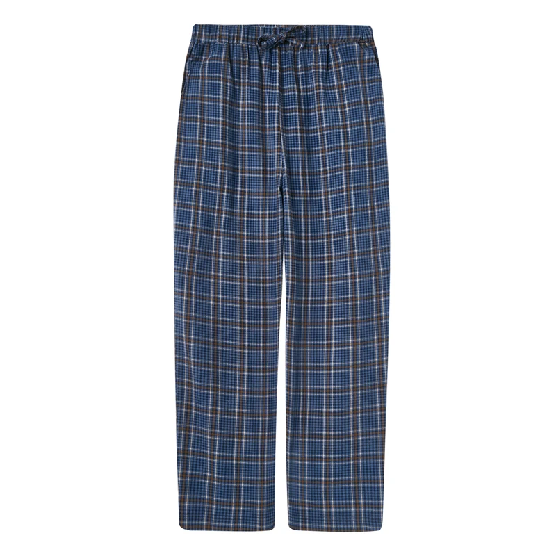 Navy Plaid 49 THREEGUN горячая распродажа мужская хлопок Повседневная Пижама клетчатая штаны Пижама для мужчин Домашняя одежда размера плюс Пижамные брюки - Цвет: Navy Plaid 49