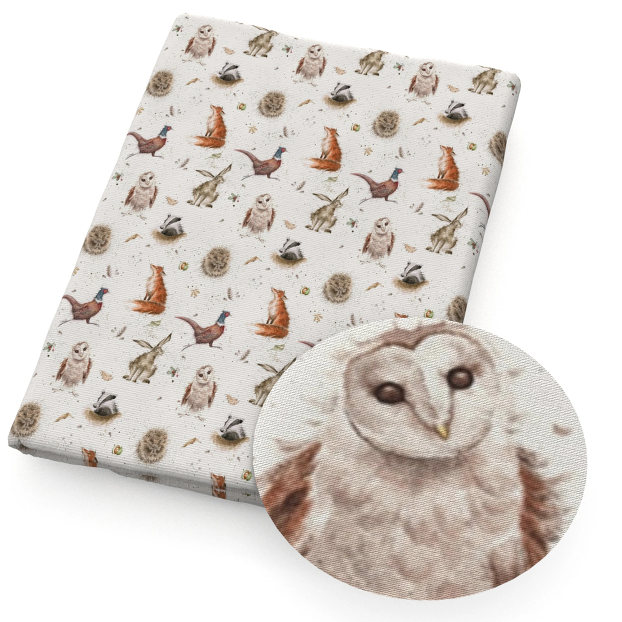 Рождественская ткань с принтом оленя Полиэстеровая хлопчатобумажная для шитья