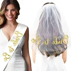 Фата свадебная двухслойная с гребнем, 4 цвета