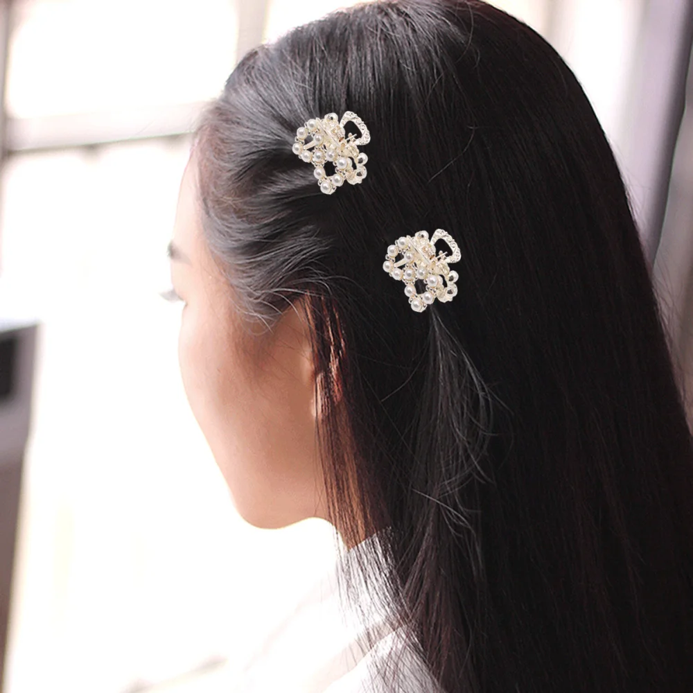 

1pc Pearl Hair Clip Simple Hair Pin Claw Clip Pretty Hair Accessories for Girls Ladies Brides