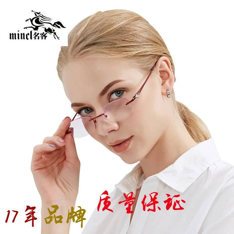 2019 новые бескаркасные очки для чтения женщин модные алмазные дальнозоркости
