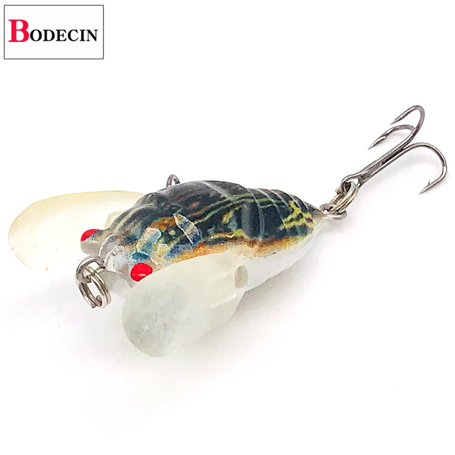 C6 1PCS Cicada Swimbait Джеркбейт рыболовный снасти/безделушки/Искусственные/поддельные приманки для форель окунь Троллинг насекомое/жесткий/Рыбалка/Поверхностная приманка - Цвет: C6 1PCS
