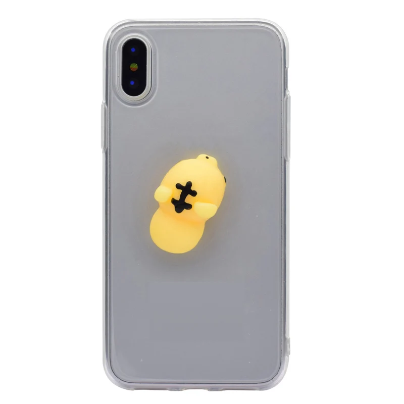 case with soft doll Силиконовый чехол-накладка из мягкого ТПУ Тонкий чехол Прозрачный чехол для мобильного телефона для samsung Galaxy A3 A5 J3 J5 J7 A6 A7 A8 A9 J4 J6 плюс - Цвет: case with soft doll