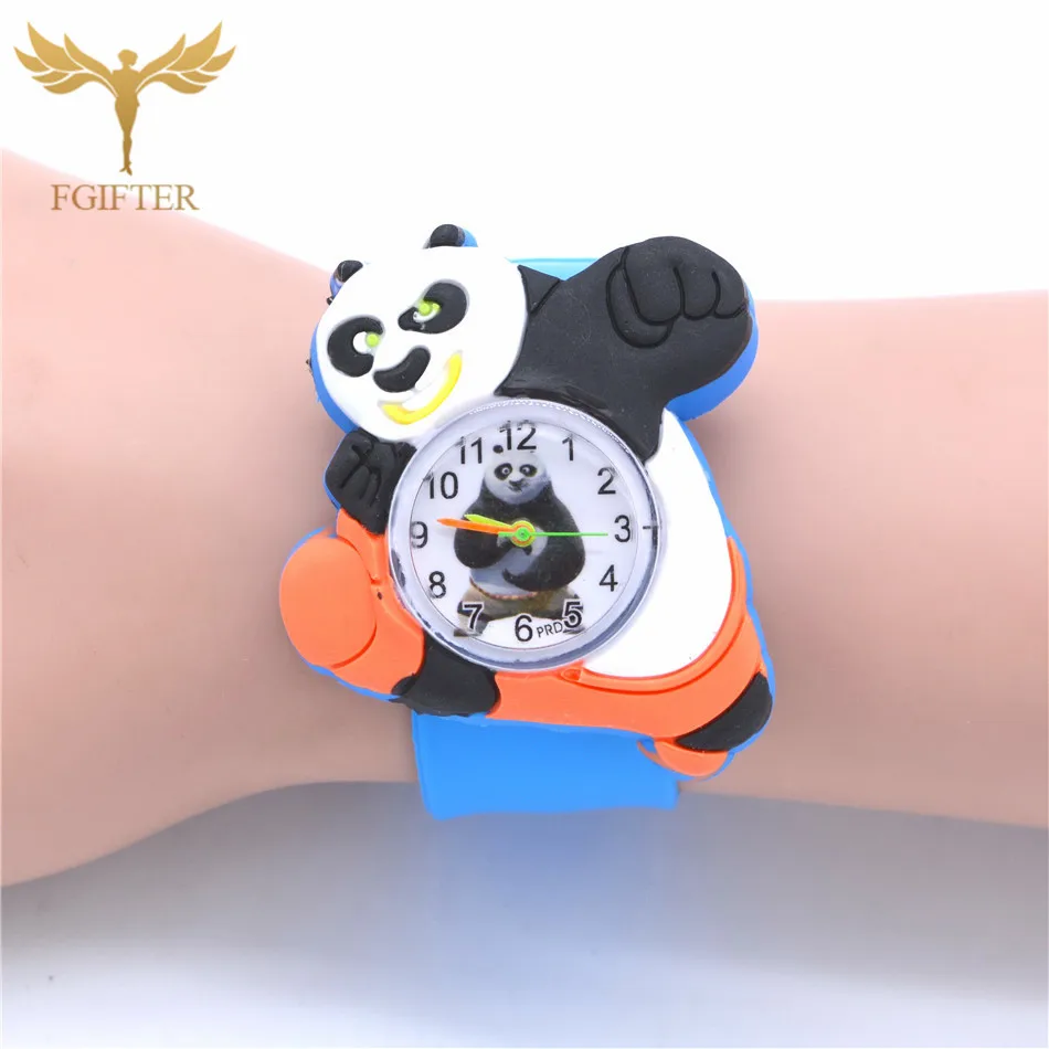 panda Watches Детские часы для девочек, Мультяшные кварцевые часы в стиле принцессы, милые резиновые часы, детские игрушки, Рождественский год, подарок для детей - Цвет: panda Watches
