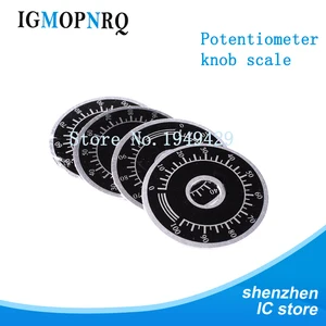 10PCSLOT 0-100 WTH118 potentiometer knob scale digital scale can be equipped with WX112 TOPVR
