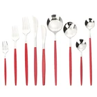 Красная модель 304, нож из нержавеющей стали, десертная модель, кухонный обеденный комплект для путешествий, столовая посуда, столовые приборы