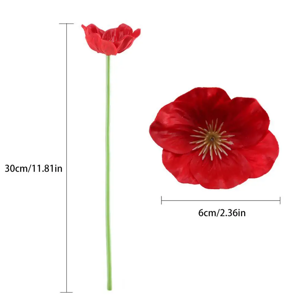 Искусственный маленький Мак на ощупь искусственный латекс кукуруза для