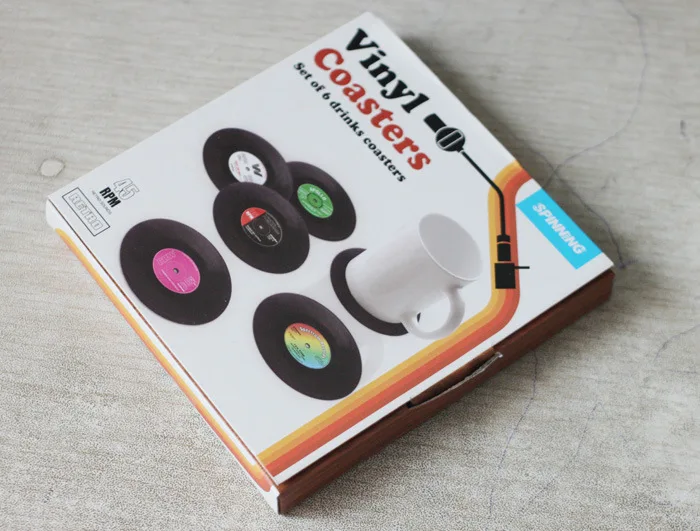 6 шт Горячая Ретро стиль CD Виниловая пластинка креативная подставка для кофейных