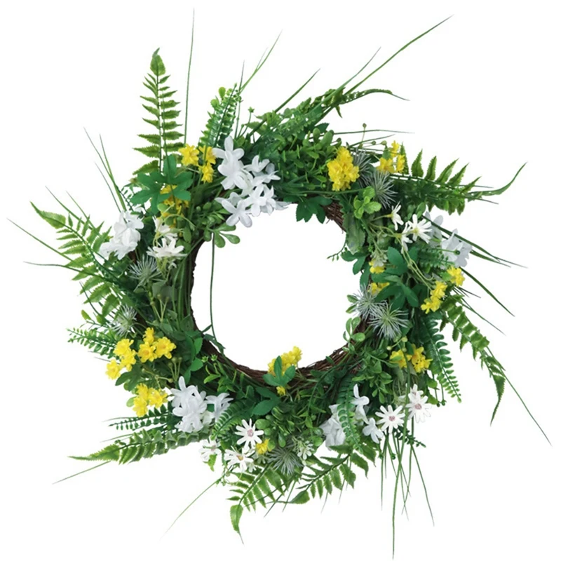 

Artificial Flower Wreath Green Leaf Wreath For Front Door Wall Window Wedding Party Decor