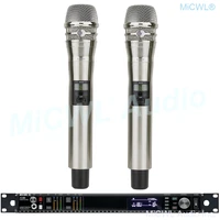 micwl ksm8 200 channel uhf wireless karaoke microphone system 2 handheld ulx microfone