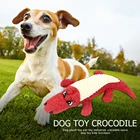 Сопротивление укус собаки любимчика игрушки Мини Портативный белье с мультяшным крокодилом с Голос интерактивный Плюшевый игровой Писк игрушки