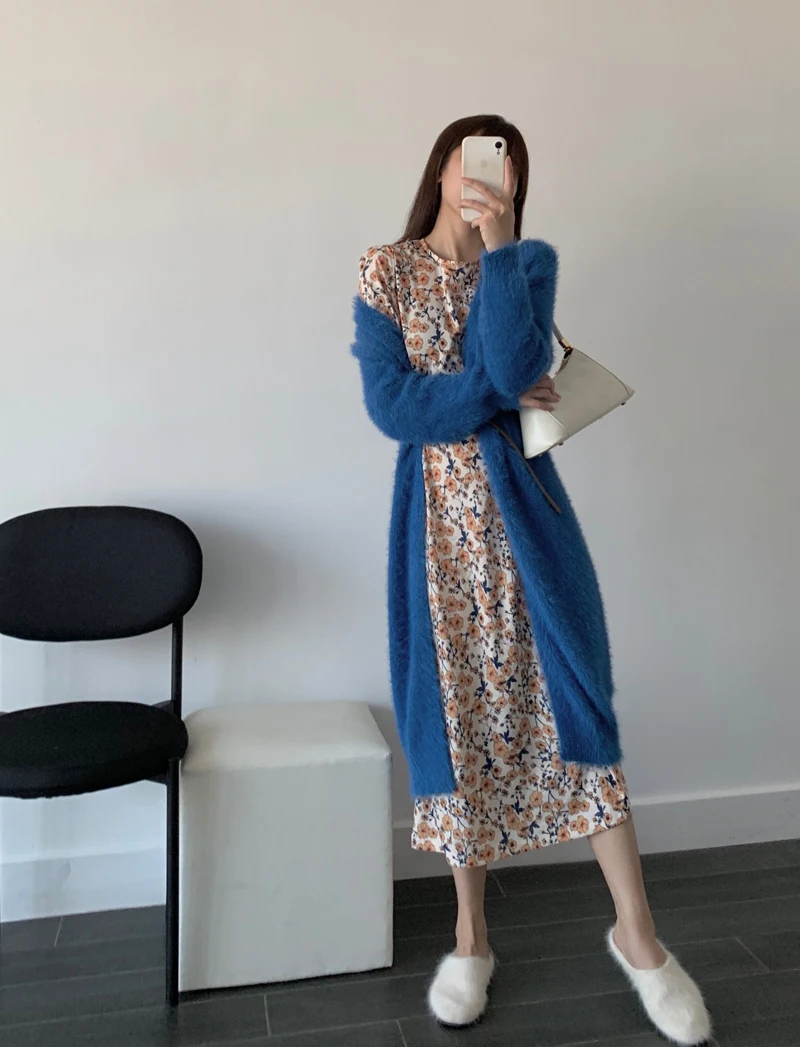 Винтажное платье трапециевидной формы с цветочным принтом и расклешенными