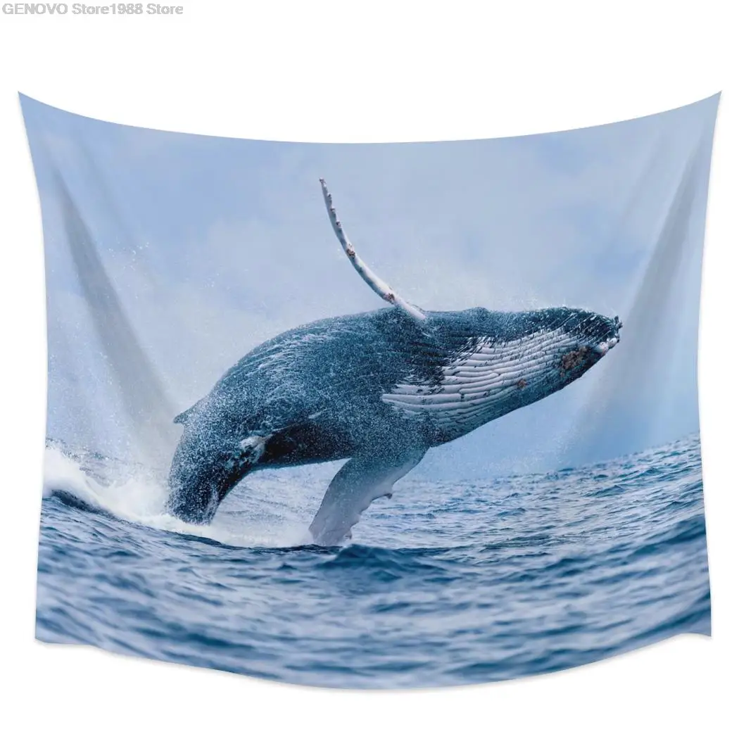 

Die Sea Whale Wandteppich Abdeckung Strand Handtuch Picknick Yoga Matte Hause Dekoration