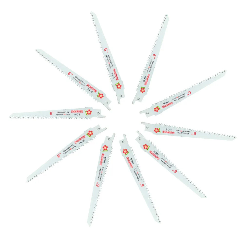 10 шт. сабельная пила 6 ''/150 мм джиг пилы для резки древесины