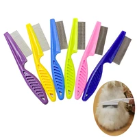 best pet hair removal comb pet hair flea comb trimmer plastic handle stainless steel needle comb close toothed pet flea comb