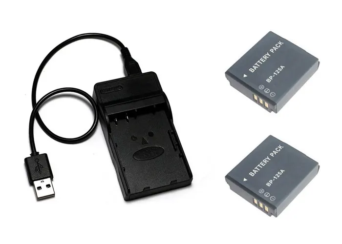 Зеленый IA-BP125A, IABP125A, BP125A батарея+ USB зарядное устройство для SAMSUNG HMX-QF20, HMX-QF30, HMX-QF300, HMX-M20, HMX-Q10, HMX-Q20, HMX-Q100, Q130, T10 - Цвет: Зеленый