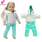 18-дюймовая кукольная одежда, зеленая лыжная куртка для 43 см новорожденных, Детская кукольная одежда