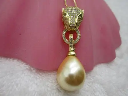 

AAA 16-18MM South Sea gold shell Pearl Necklace