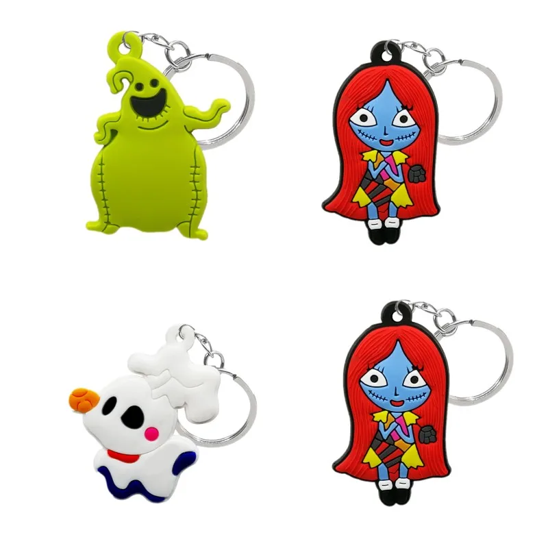 

20PCS PVC keyring hot fashion movies cartoon figure keychains Christmas anime key holders kid schoolbag trinket Halloween gifts