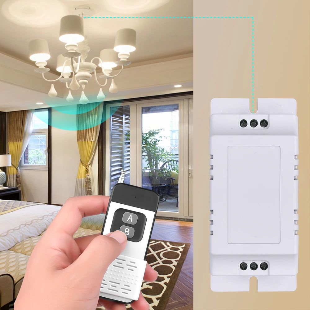 Kebidu 433 МГц беспроводной пульт дистанционного управления Переключатель AC 85 в 110 В