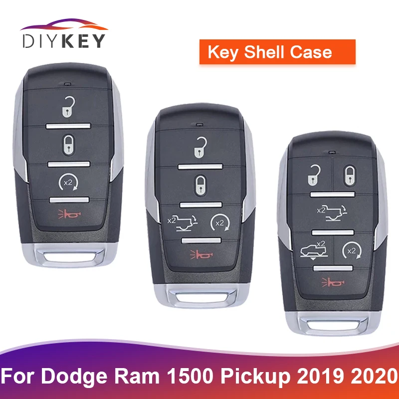 Чехол для дистанционного ключа 4 / 5 6 кнопочный Dodge RAM 1500 Limited LongHorn Truck 2019 2020 FCC ID: