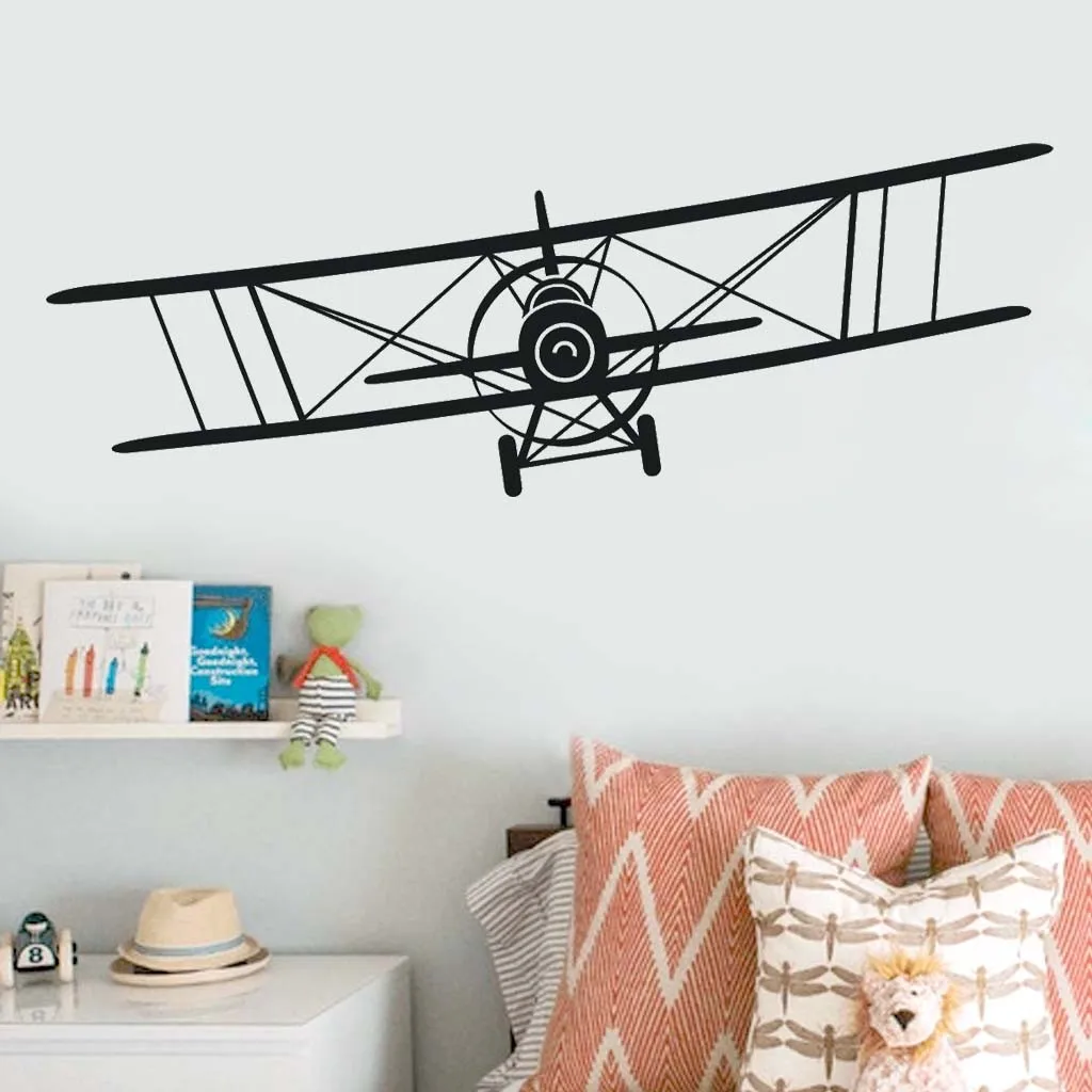 Самолет в мечте ПВХ наклейки на стену мультяшный стиль детская комната украшение