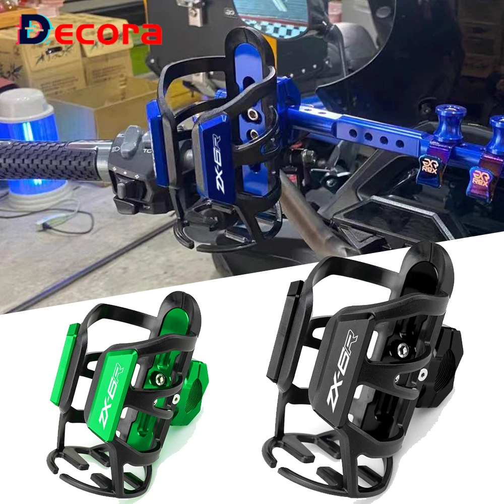 

For Kawasaki ZX6R ZX 6R Ninja 2008-2020 Motorcycle CNC Aluminum Drink Cup Stand Water Cup holder Crash Bar Water Bottle