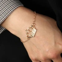 fashion gold color hollow crown bracelets women charms bracelets bangles snake bangle alloy jewelry new gifts