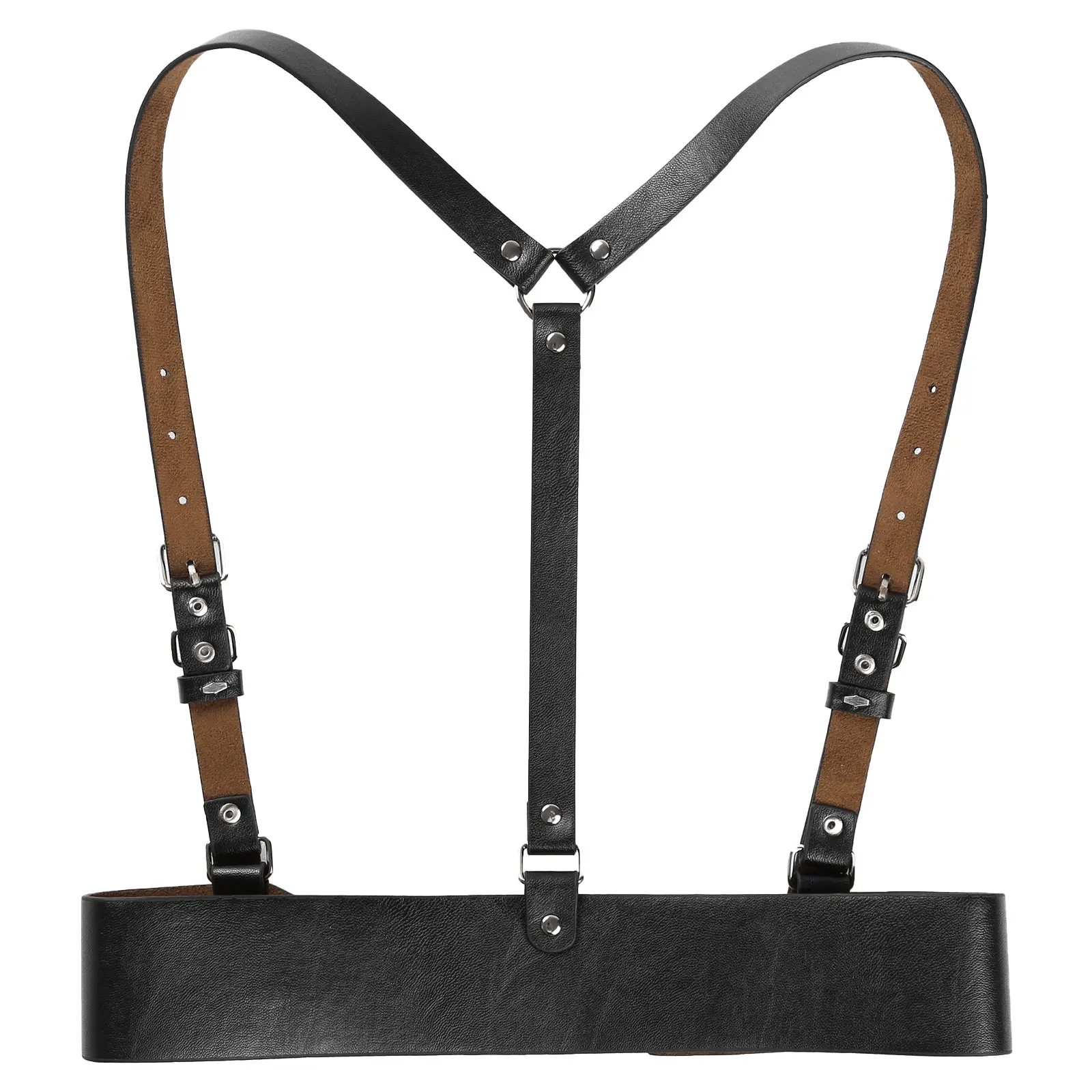 

Sexy Waist Belt for Women Gothic Punk Leather Straps Nightclub Pole Dance Body Chest Harness Belts Adjustable Restraints Costume