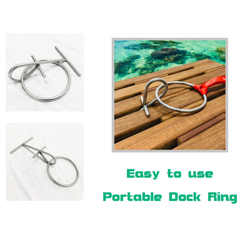 

Heavy Duty Marine 304 Stainless Steel Portable Dock Ring Fishing Boat Accessory