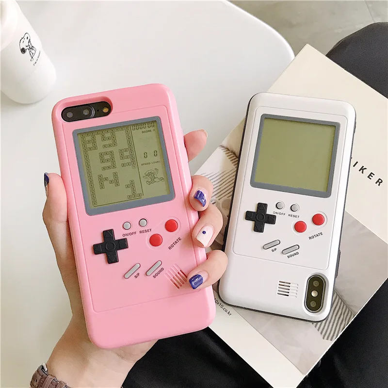Gameboy сотовых телефонов Чехол игровых Чехол со встроенной танк войны игровая консоль «тетрис» телефонов Чехол