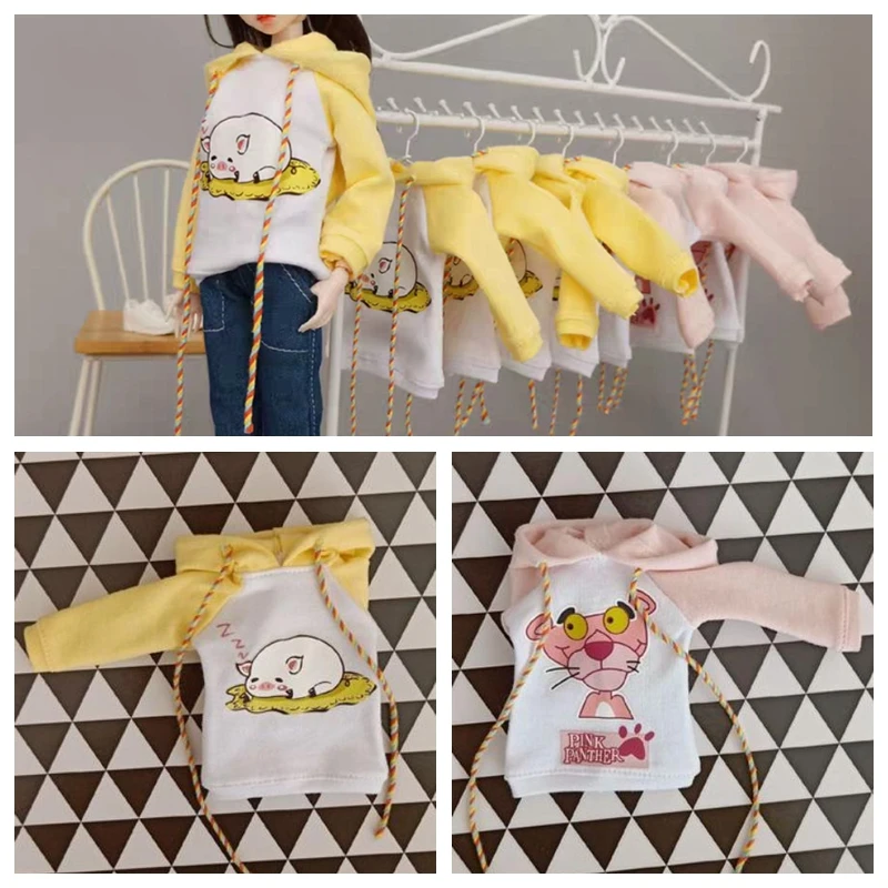 1 шт. Повседневная Одежда для кукол милый мультяшный худи с длинным рукавом шапка