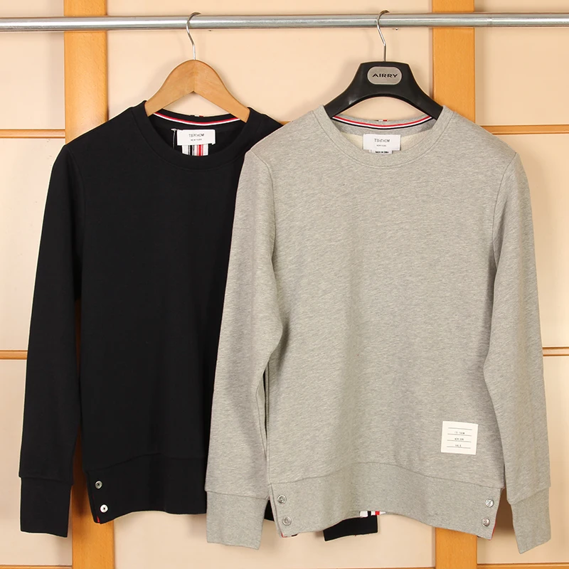 

Fashion TB 2021 Brand striped o-neck sweatshirts men sport casual hoodies women spring cotton pullover male Sportswear Coat