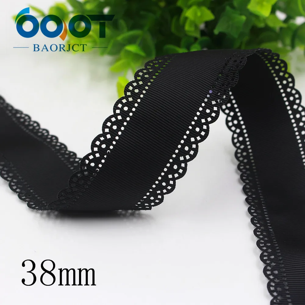 I-19407-897 OOOT BAORJCT I-19407-882, 10 ярдов, горячая Распродажа 38 мм полые цветы сплошная корсажная лента ленты, DIY ручной работы материал, аксессуары для одежды - Цвет: I-19407-897
