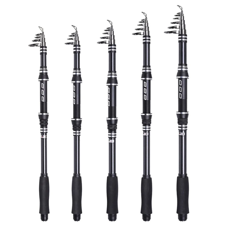 

CAPACI Carbon Small Sea Pole Fiber Telescope Fishing Rod Travel Spinning Fishing Pole