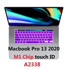 Наклейка США для Macbook Pro 13 2020, чехол для клавиатуры M1 Chip A2338, силиконовый защитный чехол для клавиатуры Macbook M1 Chip Pro 13 A2338