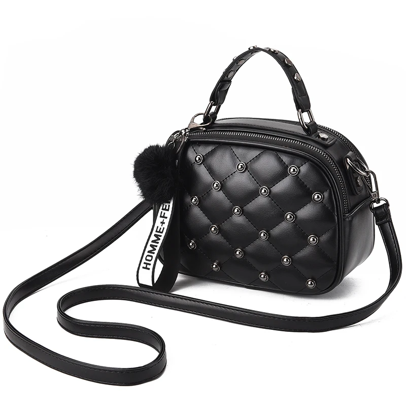 Женский мини-кошелек из искусственной кожи Сумочка через плечо с меховым
