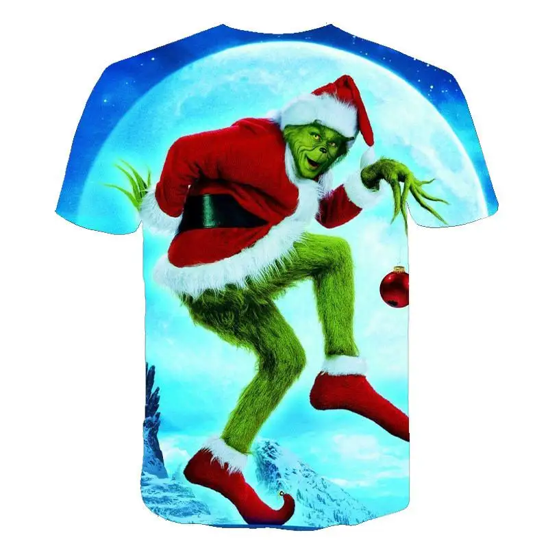 

New 3D printed T-shirt movie Green Hair Monster T-shirt top fashion cute animal pattern men and women fashion clothing T-shirt