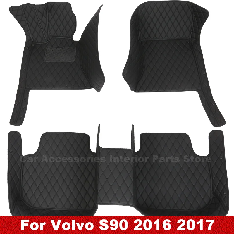 

Car Floor Mats For Volvo S90 2016 2017 Custom Leather Foot Pads Automobile Accesorios Para Auto Interior parts Decoration