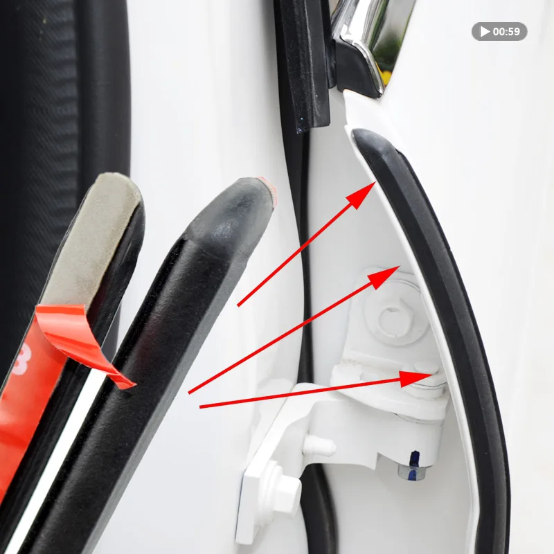 2Pcs Car Door Rubber Seal Strip Filler Weatherstrip Edge Sealing For B Pillar Protection Front Auto Sealant Cars |