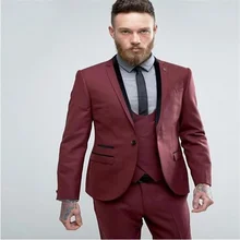 Traje personalizado de un solo botón para hombre, conjunto de 3 piezas de alta calidad con solapa con muescas, traje para novio (abrigo + Pantalones + chaleco), novedad de 2021 (1)