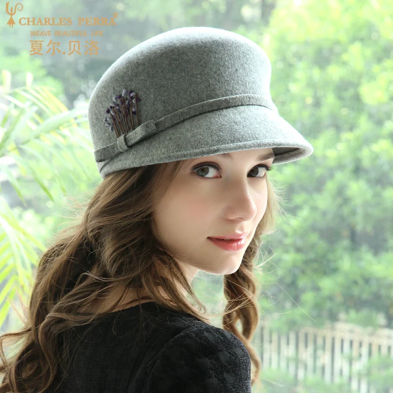 Женская фетровая шляпа H7684 осенне зимняя теплая шерстяная женские корейские