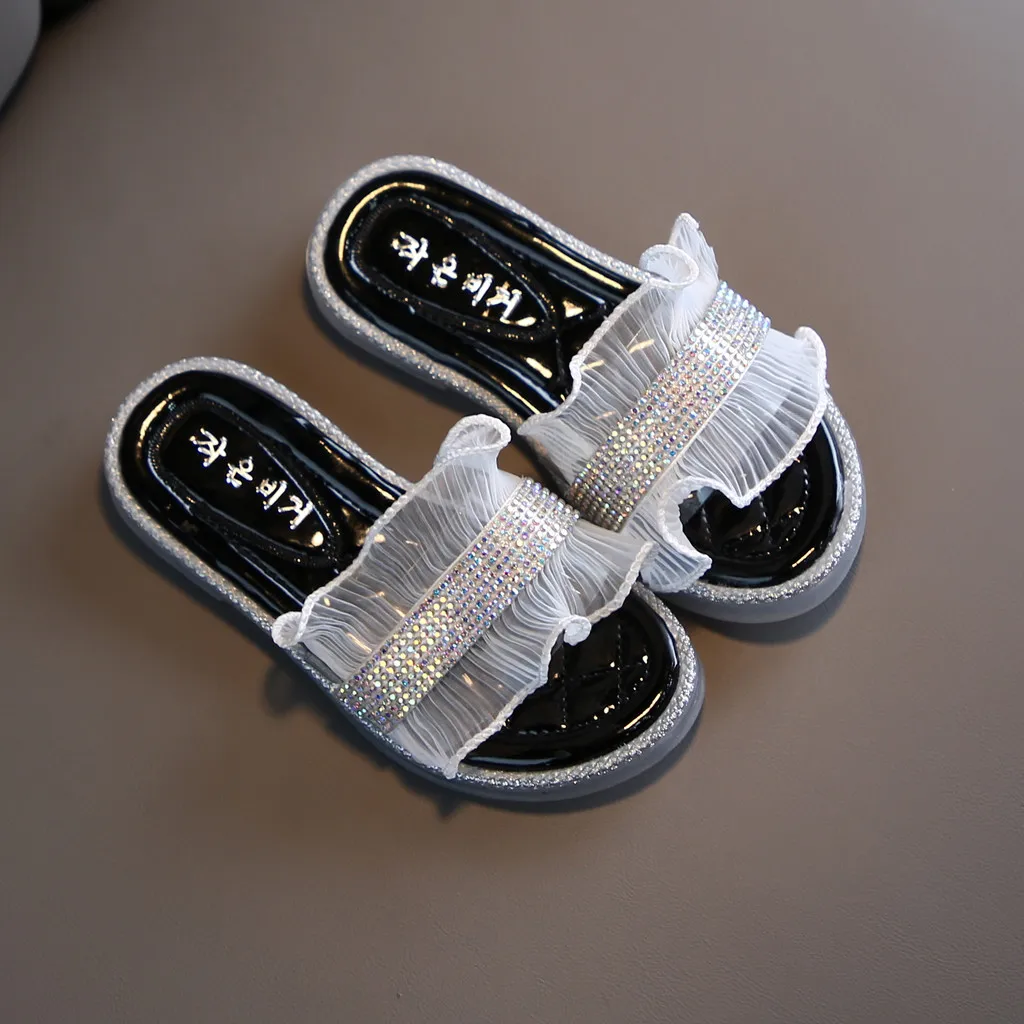 

JAYCOSIN Girls' Sandals Infant Kids Baby Summer Home Slippers Crystal Princess Shoes