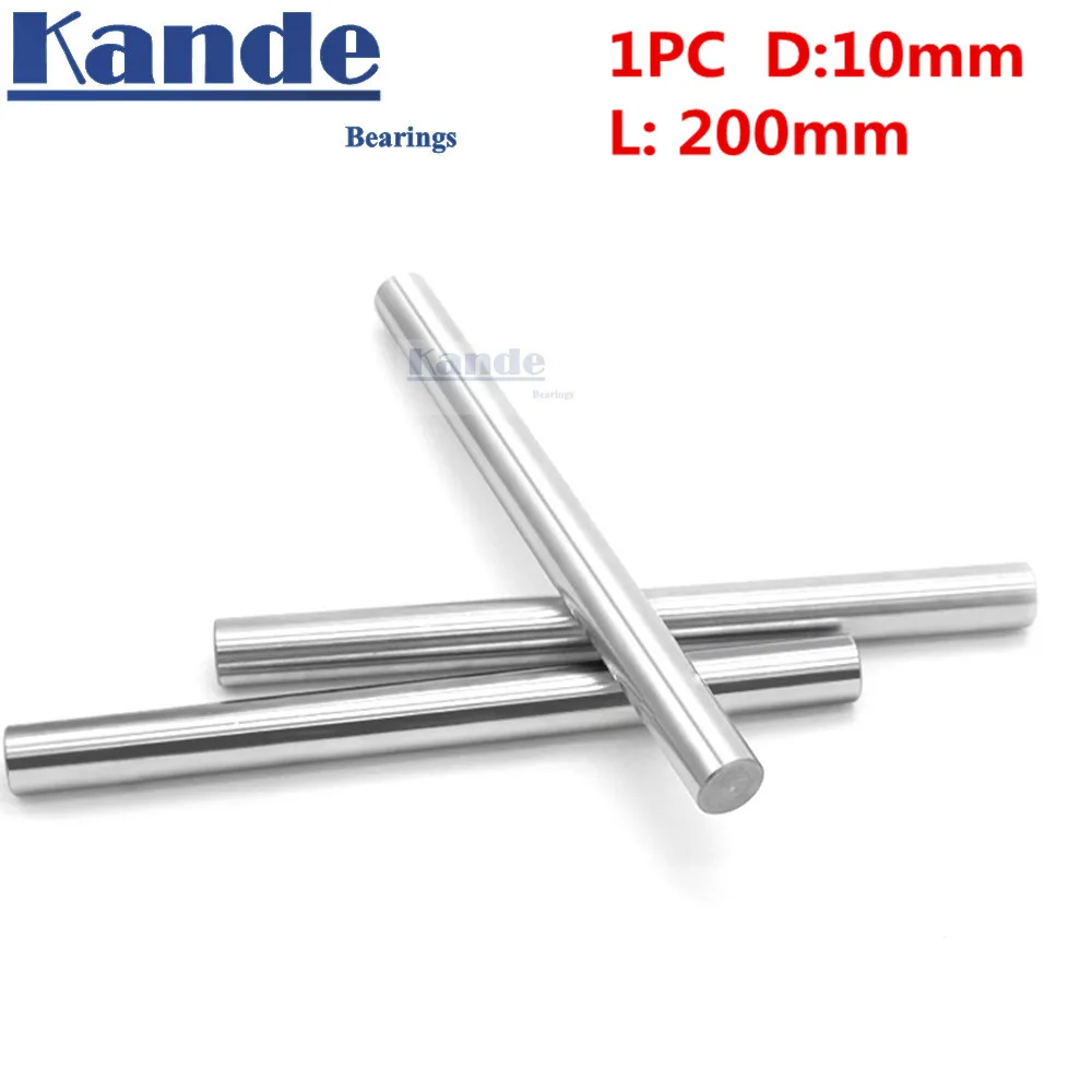 

Kande Bearings 1pc d:10mm 200mm 3D printer rod shaft 10 mm linear shaft chrome plated rod shaft CNC parts