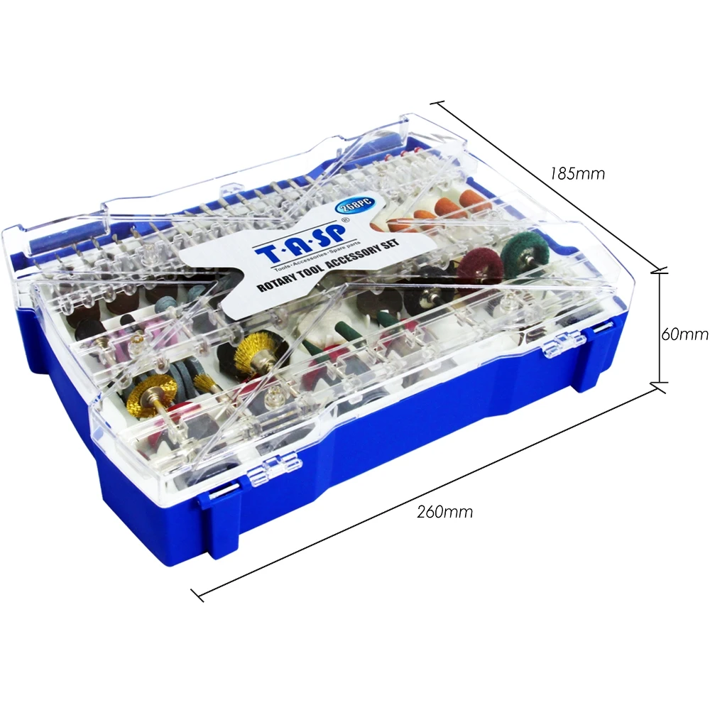 

268PC Abrasive Rotary Tool Accessories Set Electric Mini Drill Bit Kit for Dremel Sanding Polishing Cutting Engraving Tool Heads