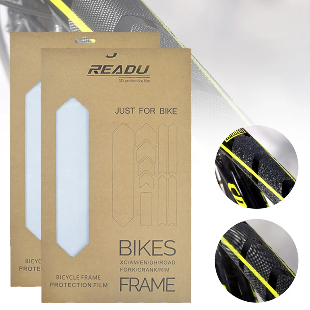 

10 Stickers/Sheet Bicycle Frame Protector Clear Adhesive Frame Guard Against Scratches and Dings MTB Road Bike Accessories