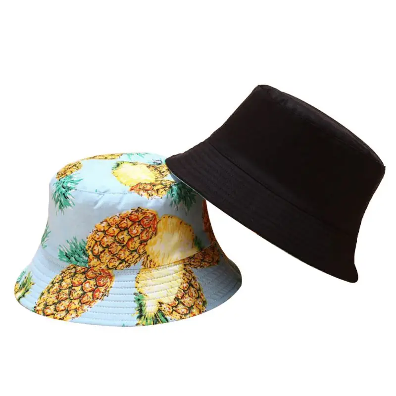 

Outdoor Sport Hiking Sunshade Hat Women Tropical Printed Fruit Pattern Fisherman Caps Female Summer Basin Cap Bucket Sun Hats